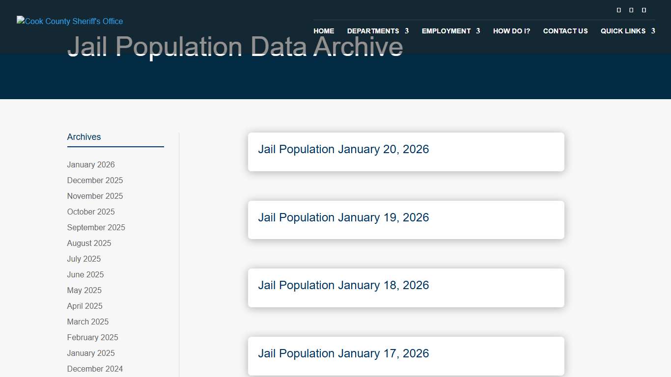 OpenData Archive < Cook County Sheriff's Office