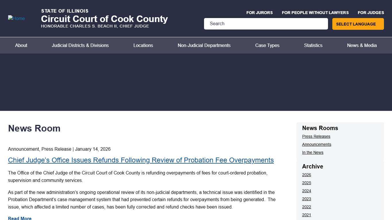 News Room | Circuit Court of Cook County